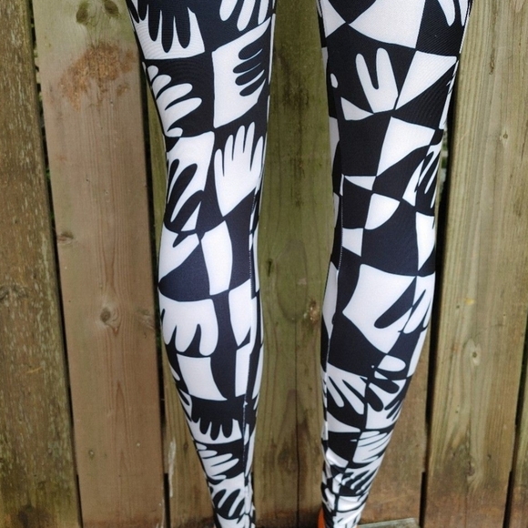 NEW Anthropologie hand print leggings size S - Picture 5 of 9